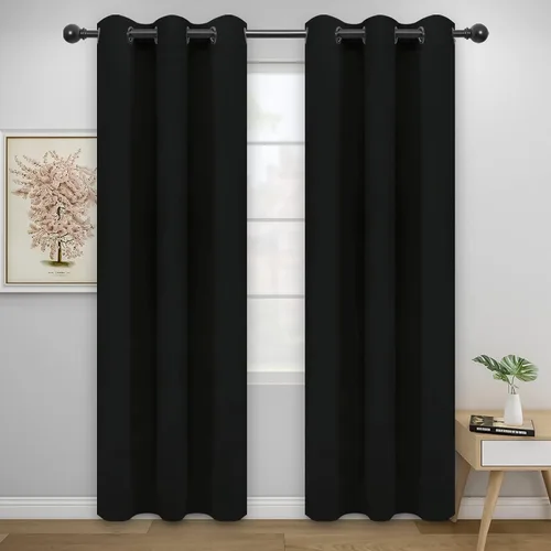 Vista 278 de Easy-Going - Cortinas opacas para dormitorio, aislamiento térmico sólido con ojales, cortinas de ventana para reducción de ruido, cortinas