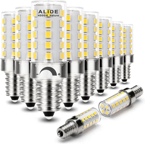 Vista 11 de Bombilla LED E12 regulable de 5 W C7, reemplaza equivalente a halógeno E12 de 40 W, blanco cálido 2700 K, base T6 de 110 V, 120 V, E12, bombillas
