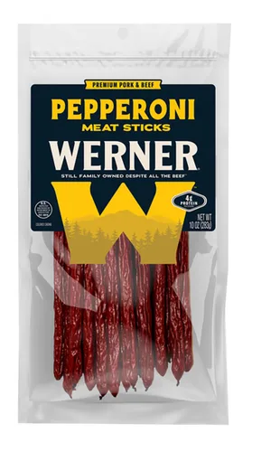 Vista 6 de Werner Palitos teriyaki de carne seca de ternera, 14 unidades (9 pulgadas), bolsa resellable de 10 onzas