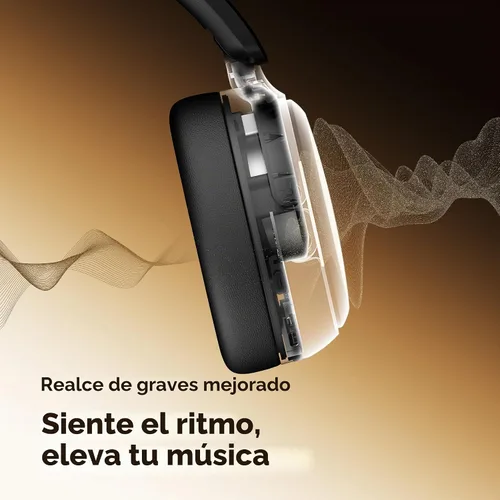 Vista 2 de Oraimo Auriculares inalámbricos con cancelación activa de ruido sobre la oreja Bluetooth, tiempo de reproducción de 65 horas, 3 modos
