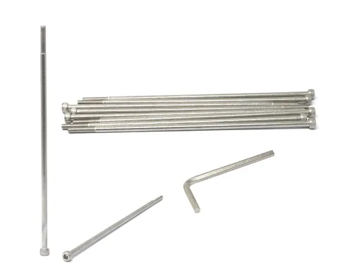 Vista 94 de iexcell Kit de tornillos de cabeza hexagonal de acero inoxidable 304, 100 unidades M2 x 0.157 in, paso de rosca de 0.016 in