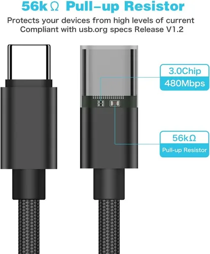 Vista 4 de Adaptador micro USB a USB C, (paquete de 2) Micro USB hembra a USB tipo C macho Conversor de carga rápida compatible con Samsung Galaxy S23 S22 S21