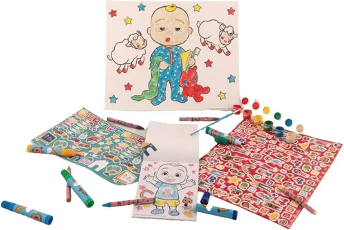 Vista 8 de Innovative Designs Cocomelon - Set de pintura y actividades creativas con lienzo para colorear para niños, más de 1000 piezas