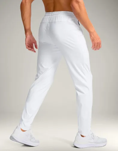 Vista 2 de Pudolla Pantalones deportivos altos para hombre con entrepierna de 32/34/36/38 pulgadas con bolsillos con cremallera, pantalones deportivos ligeros