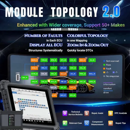 Vista 5 de Autel MaxiSys Ultra Full System Diagnostic OBD2 Scanner Tablet Autel Ultra Have 40+ Reset Services with 5in1 MaxiFlash VCMI Can ECU Programación