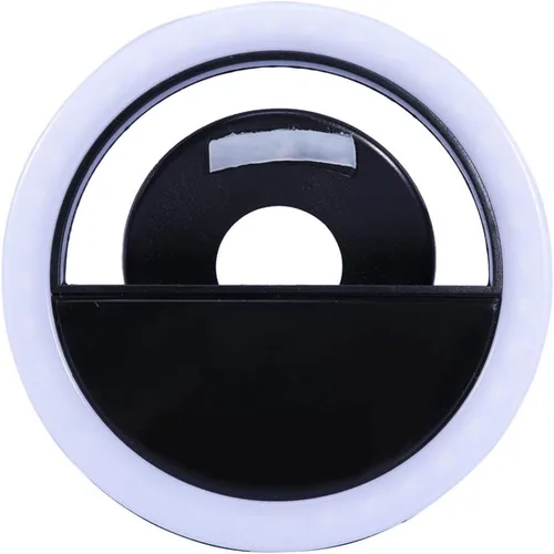 Vista 2 de Hemobllo Anillo para selfie, anillo para selfie, círculo, videoconferencia, clip, recargable, 3 modos, cámara para maquillaje, fotografía, teléfono