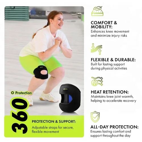 Vista 5 de GARNO Rodillera para hombres y mujeres, estabilizador de neopreno ajustable para desgarro de menisco, artritis, tendinitis, LCM, LCA, alivio