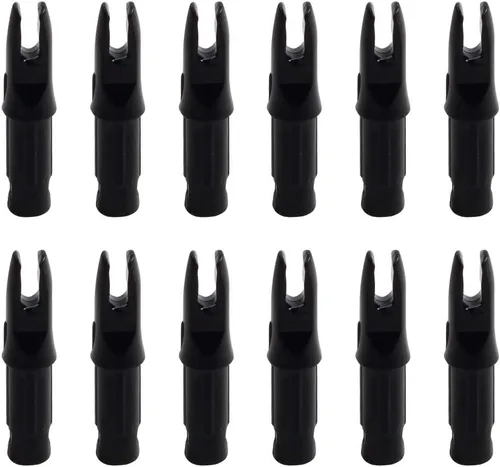 Vista 6 de 50 paquetes de flechas de arco con encoques - Insertos de flecha para flechas de carbono. Encoques de flecha de plástico de.244/6.20mm para tiro