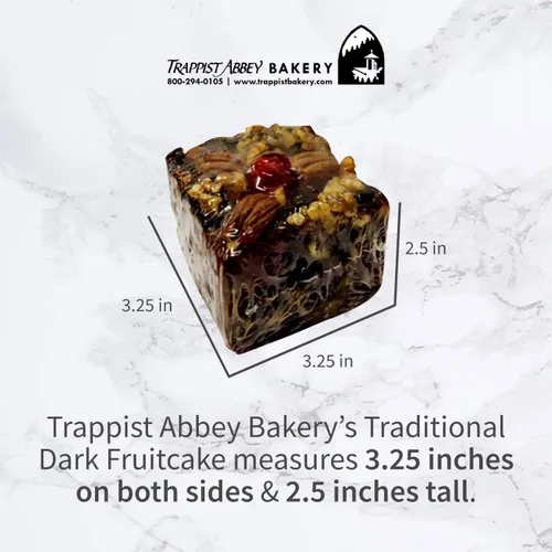 Vista 6 de Trappist Abbey Monastery Pastel de frutas - Pastel navideño con frutas confitadas y nueces - Pastel de frutas tradicional empapado en brandy de 120