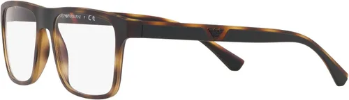 Vista 3 de Emporio Armani Mens EA4115 Rectangular Eyewear Frames With Two Interchangeable Sun Clip-ons Habana mate/transparente/marrón claro/gris oscuro
