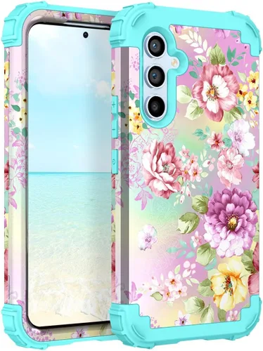 Vista 18 de Hocase Funda para Galaxy A37 5G, protección resistente a prueba de golpes, parachoques de goma de silicona suave+funda protectora híbrida