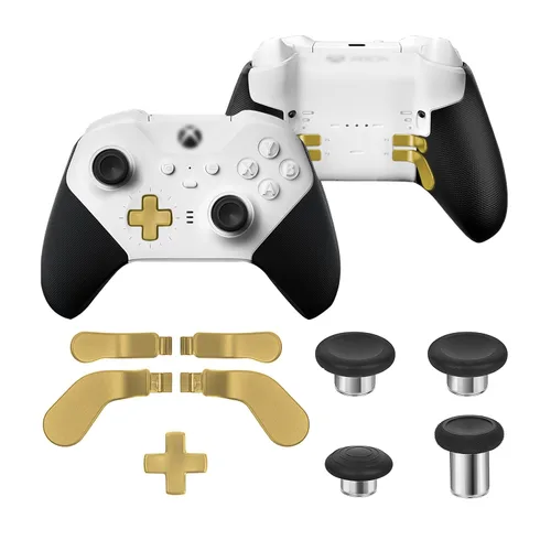 Vista 8 de Metal Replacement Thumbsticks for Xbox Elite Controller Series 2 Core,Component Pack Includes 4 Swap Magnetic Joysticks,4 Paddles,1 Standard D-Pads