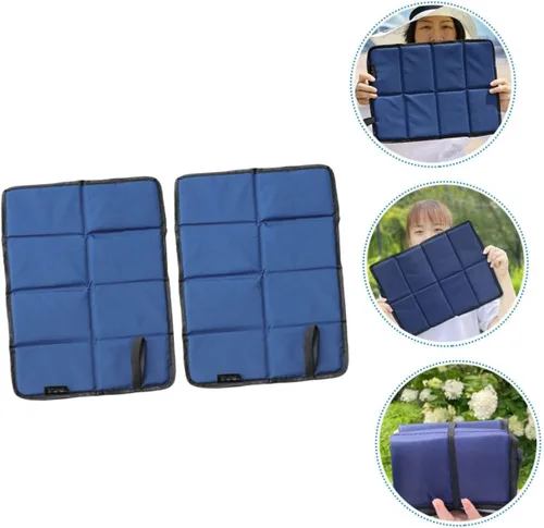 Vista 6 de Kisangel 4 alfombrillas plegables para asiento de pícnic, para exteriores, ligeras y lavables, para acampar, parques, playas y viajes familiares