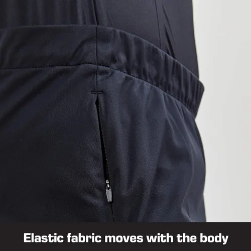 Vista 4 de Craft Sportswear Glide FZ - Pantalones deportivos para hombre, con cremallera completa, impermeables, suaves, perfectos para entrenamiento