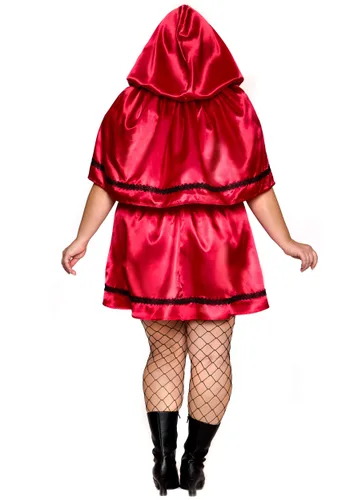 Vista 4 de Disfraz Gótico Caperucita Roja para Mujer Talla Plus Multicolor