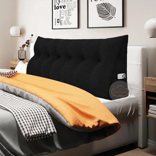 Vista 41 de WOWMAX - Almohada triangular para cabecero; almohada en forma de cuña para cabecero; almohada grande de refuerzo para cama, almohada