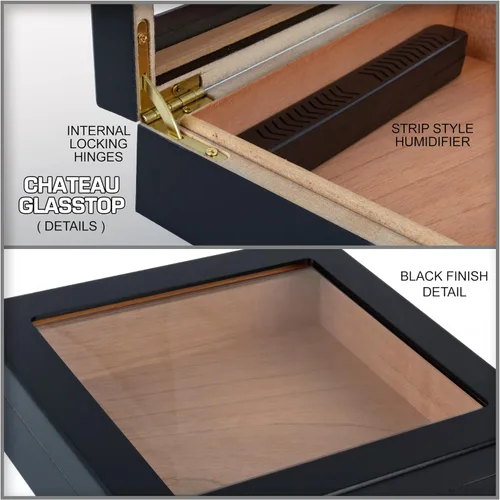 Vista 5 de Humidor pequeño con capacidad para 20 puros de Prestige Import Group