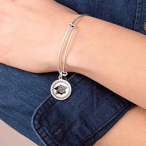 Vista 4 de Alex and Ani A20EBGRADRS Clase de 2020 Pulsera de talla única, plata rabelia (A20EBGRADRS), Metal
