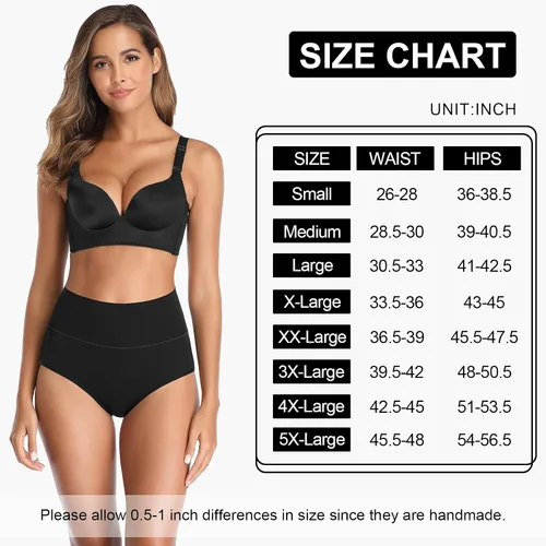 Vista 6 de K-CHEONY Women's Underwear, High Waist Cotton Breathable Full Coverage Panties Brief Multipack Regular and Plus