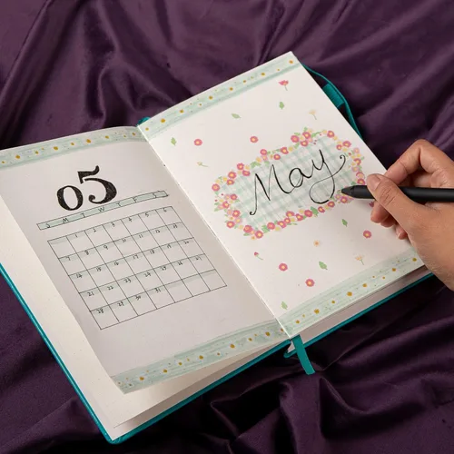 Vista 6 de TIEFOSSI - Cuaderno de bolsillo con tapa dura punteado A5, papel de escritura de 100 g/m² de 400 páginas, cuaderno organizador para mujeres, Acuario