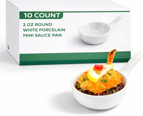 Vista 29 de Restaurantware -Cuencos para salsa de inmersión de 2 onzas, 10 platos de salsa en forma de canoa - aptos para microondas, aptos para horno, platos