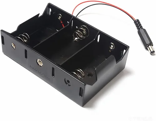 Vista 29 de 2 unidades de soporte para pilas D de 8 ranuras con respaldo doble y cables, caja para pilas de tamaño D de 8x1.5V 8D bilateral