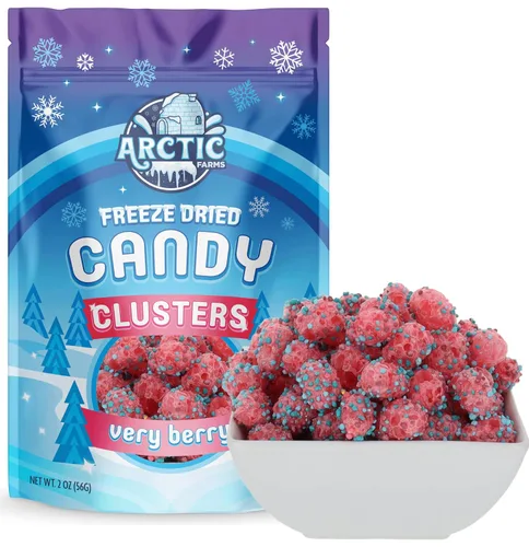 Vista 10 de Arctic Farms Caramelos liofilizados en racimos de caramelos de 2 onzas empaquetados y en caja (sabores surtidos)