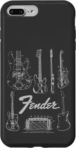 Vista 12 de Fender Carcasa de Guitars Line Art para iPhone 17