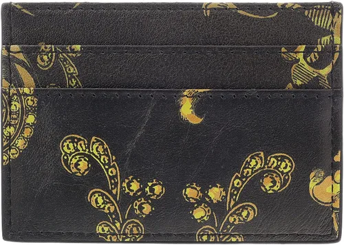 Vista 2 de Versace Jeans Couture - Tarjetero negro y dorado para hombre