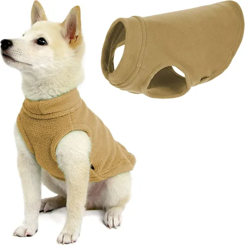 Vista 47 de Gooby - Chaleco de Vellón Elástico, Chaleco de Vellón Tipo Pullover Chaqueta Suéter para Perros, Azul Argyle, Extra Pequeño