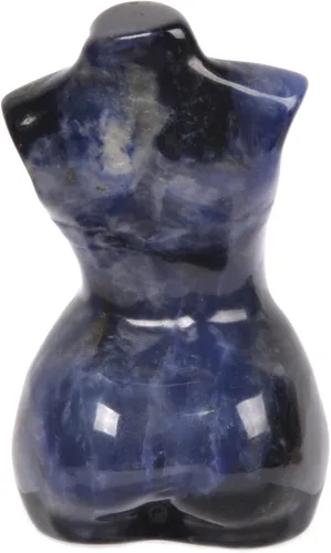 Vista 3 de Justinstones Sodalita - Cristal curativo modelo de diosa tallado a mano, cuerpo femenino, cuarzo, belleza, hogar, oficina, decoración de 2 pulgadas
