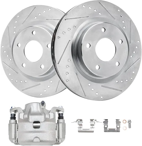 Vista 282 de Detroit Axle - Rotores de freno delantero para 04-13 Mazda 3 Rotores de frenos de disco 06-15 Mazda 5 Reemplazo: Rotor regular delantero de 11.81