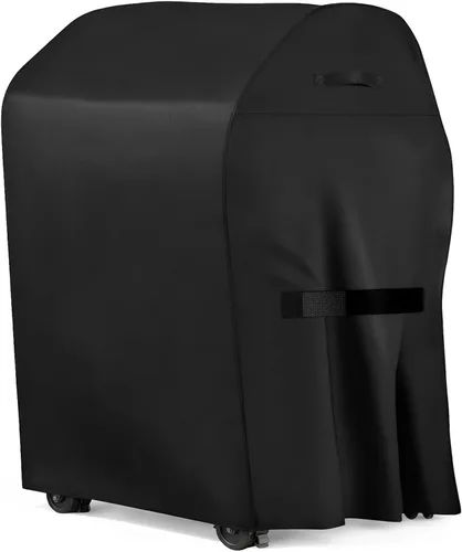 Vista 15 de Funda para parrilla, 300D Oxford resistente al agua, cubierta de gas para barbacoa con correas de nailon ajustables, a prueba de polvo, resistente a