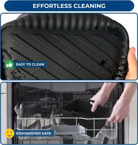 Vista 7 de Forros de silicona premium para Ninja 10 Quart DZ302, DZ550 y DZ401 Silicona libre de BPA de color platino Forro de silicona de 0.1 pulgadas