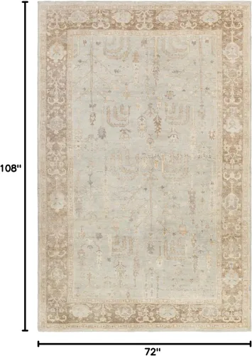 Vista 2 de Surya NOY8003-69 Normandy - Alfombra de área neutra de 6 x 9 pies
