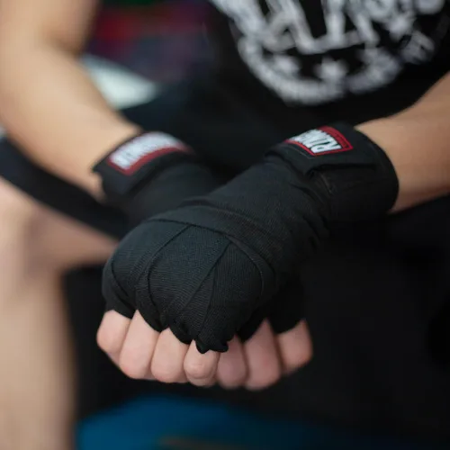 Vista 2 de Ringside Mexican Style Boxing Hand Wraps (Pairs) - 180" Semi-Elastic Cotton Blend Wrist Support with Thumb Loop for MMA, Muay Thai, Kickboxing
