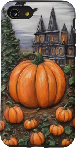 Vista 18 de iPhone 16 Vintage Floral Aesthetic Halloween Pumpkin Fall Autumn Case