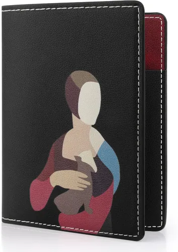 Vista 10 de Lychii Funda para pasaporte con bloqueo RFID, cartera delgada de piel sintética para pasaporte, para viajes, 5.7 x 4.1 pulgadas