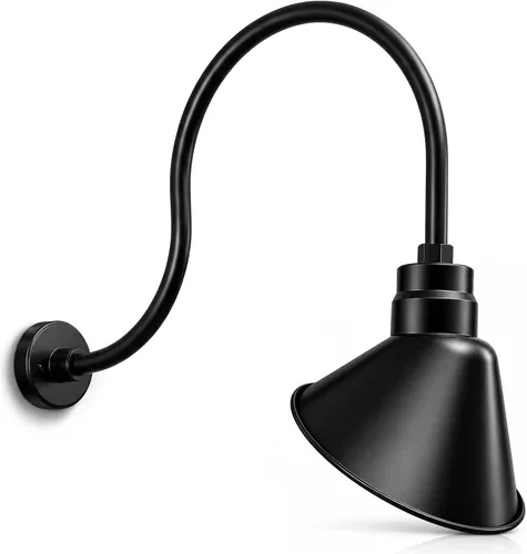 Vista 40 de Luz de letrero de cuello de cisne con pantalla angular negra satinada, 5000 Negro satinado (1 paquete)