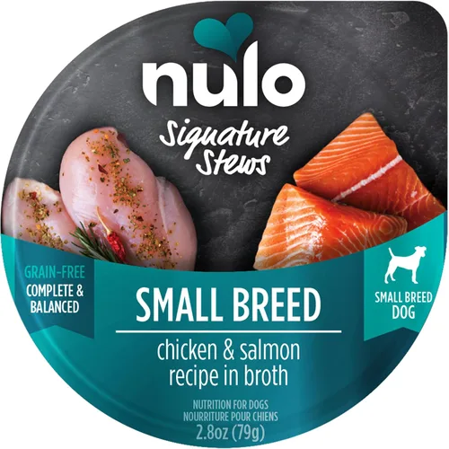 Vista 2 de Nulo Small Breed Dog Signature Stew - Pollo y salmón en caldo, taza de 24 x 2.8 onzas