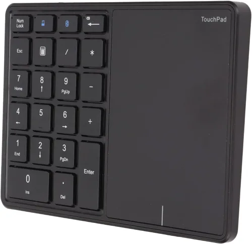 Vista 9 de LICAEVEY Bloc numérico, teclado numérico inalámbrico 2 en 1, 22 teclas, diseño de panel táctil, teclado de contabilidad inanciera para laptop, PC
