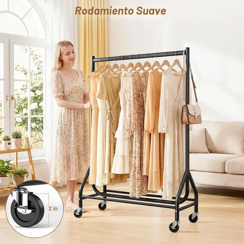 Vista 6 de EAGMAK Heavy Duty Clothes Rack Load 268 LBS, 31.5 inch Hanging Rod, Black