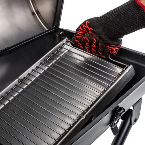 Vista 7 de Char-Griller E1816 King-Griller Gambler - Parrilla de carbón portátil en color negro