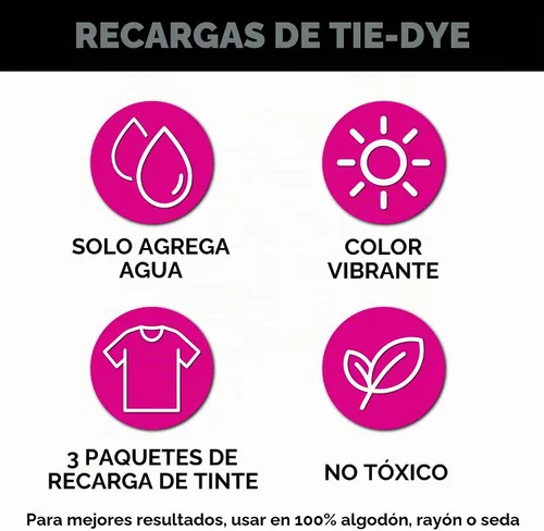 Vista 2 de Tulip Paquete de recambio de tinte tie-dye de un solo paso, color negro