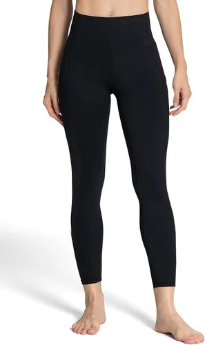 Vista 2 de Leggings de cintura alta para mujer, con control de abdomen, suaves, con bolsillos laterales