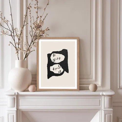Vista 5 de Poster Master Faces Poster - Retro Women Print - Portrait Art - Sketch Illustration - Abstract Artwork - Woman Design - Chic Boho Design - Great