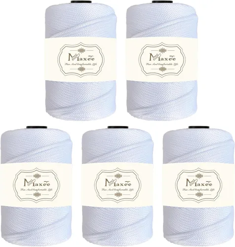 Vista 46 de Cordón de macramé de poliéster de alta calidad de 0.118 in × 218 yardas, 0.118 in, 100% polipropileno, ideal para ganchillo, ganchos de pared