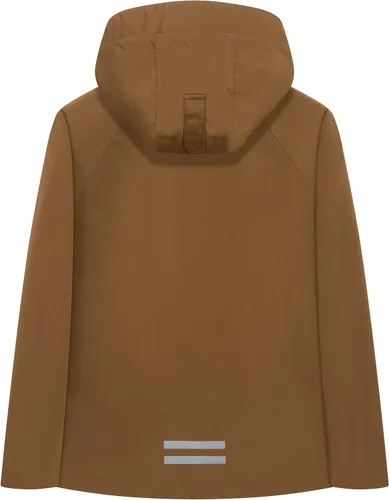 Vista 2 de Hiheart Chaqueta impermeable con capucha para niños, rompevientos ligera para exteriores