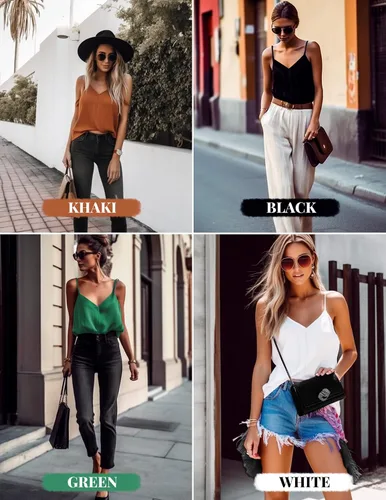 Vista 4 de Ekouaer Camisola de satén de seda para mujer, cuello en V, sin mangas, tirantes delgados, blusa casual con espalda cruzada