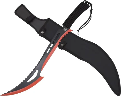 Vista 23 de Snake Eye Tactical - Espada de fantasía con funda de nailón, machete para exteriores y camping Verde